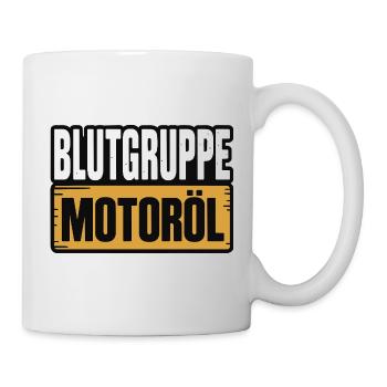Groupe sanguin : conception du tournevis à huile moteur - Mug blanc - blanc - Droite