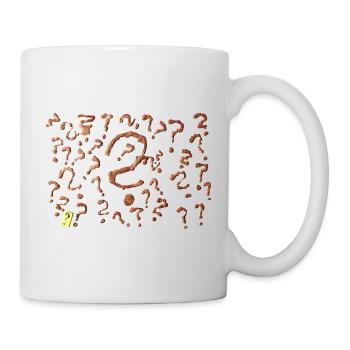many question marks artwork - Mug - white - Right