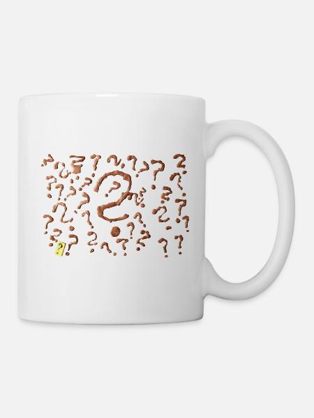 many question marks artwork - Mug - white