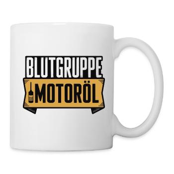 Groupe sanguin : conception du tournevis à huile moteur - Mug blanc - blanc - Droite