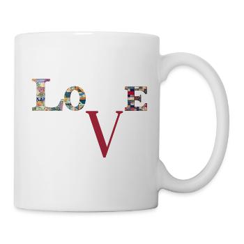 Love Patchwork Typography - Mug - white - Right