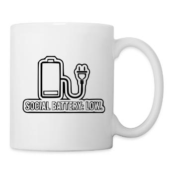 Social Batterie: Low - Tasse - Weiß - Rechts