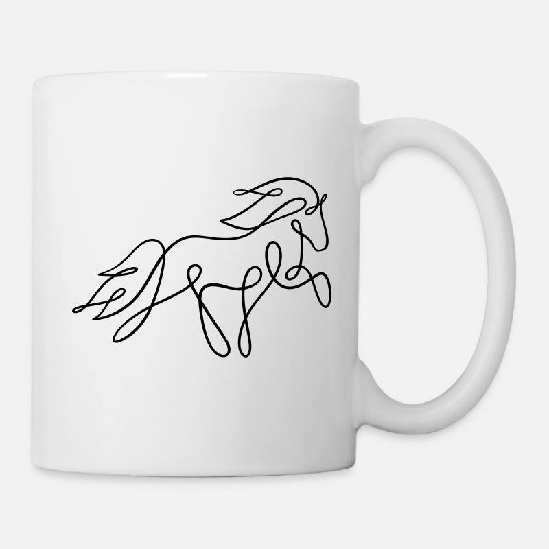 Cheval islandais en tölt en une réplique - Mug blanc - blanc