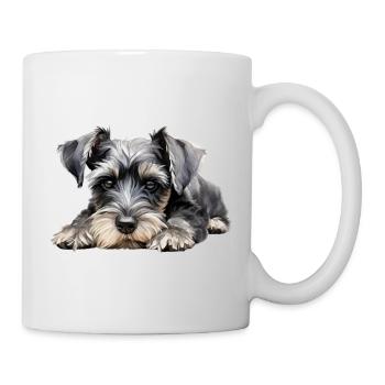 Schnauzer nain - Mug blanc - blanc - Droite
