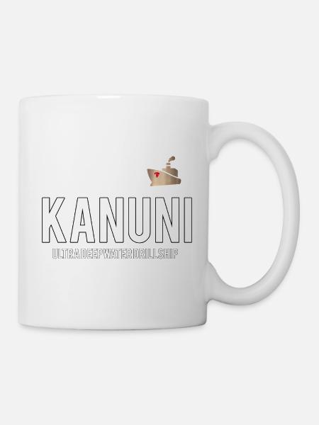 Logo de la puce de forage en haute mer Kanuni - Mug blanc - blanc
