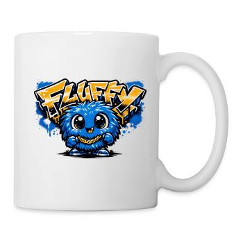 Fluffy Graffiti Blue Mascot - Mug - white - Right
