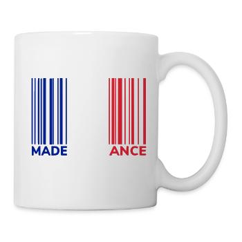 Barcode hergestellt in Frankreich - Tasse - Weiß - Rechts