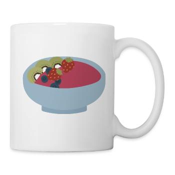 Fruit Smoothie Bowl Illustration - Mug - white - Right