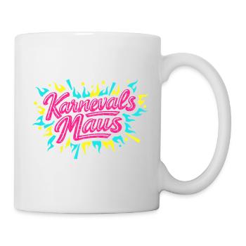 Karnevalsmaus Lustig Süß Party Geschenk - Tasse - Weiß - Rechts
