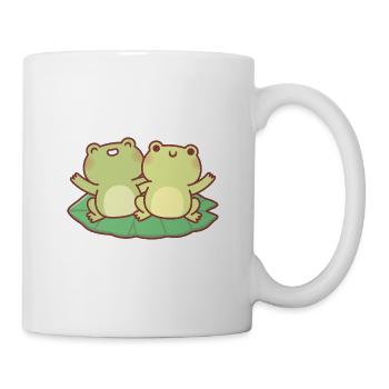 Süße Frösche auf Seerosenblatt-Besties - Tasse - Weiß - Rechts