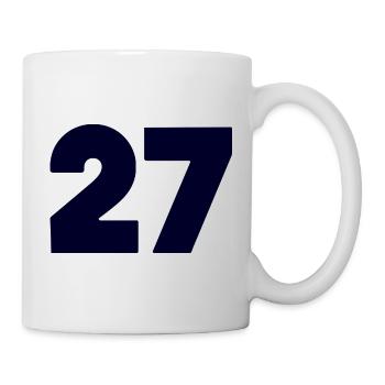 Bold 27 Numeric Emblem - Mug - white - Right