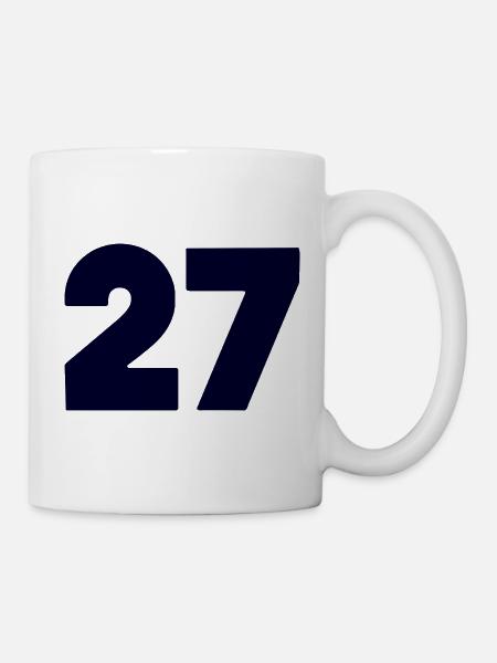 Fett 27 Numerisches Emblem - Tasse - Weiß