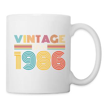 Retro 1986 Stripes - Tasse - Weiß - Rechts