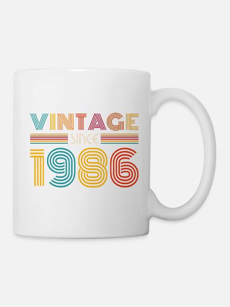 Retro 1986 Stripes - Tasse - Weiß