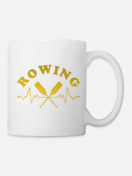 Rowing Herzschlag - Tasse - Weiß