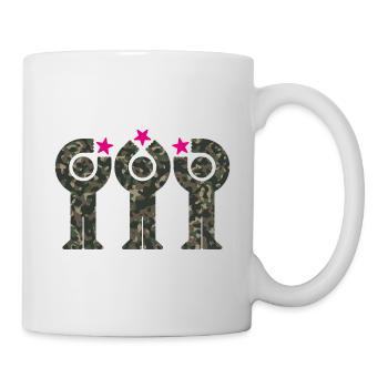 Camouflage Minis with Pink Stars - Mug - white - Right