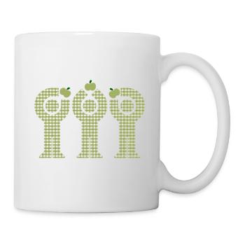 Figurines Apple des Minis Verts à Vichy - Mug blanc - blanc - Droite