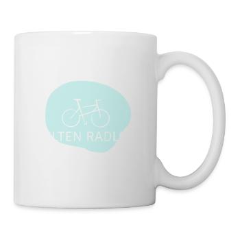 Selten Radlos – Wortspiel Fahrrad Spruch - Tasse - Weiß - Rechts