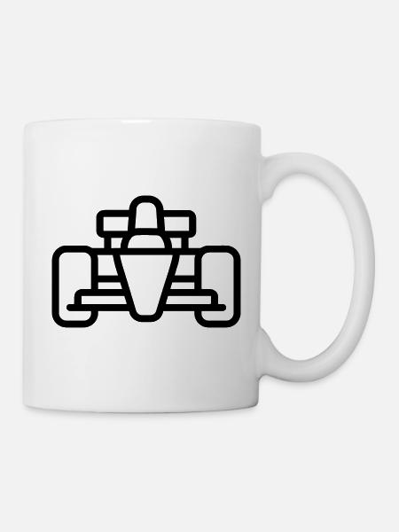 Rennwagen - Tasse - Weiß