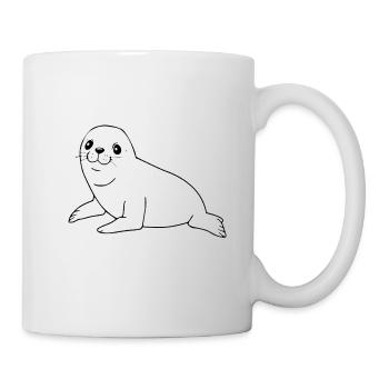 Robbe Seehund Robben Seehunde - Tasse - Weiß - Rechts