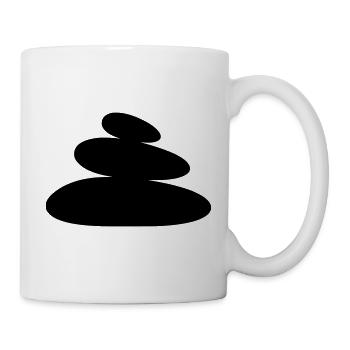 Zen Steine Balance Turm - Tasse - Weiß - Rechts