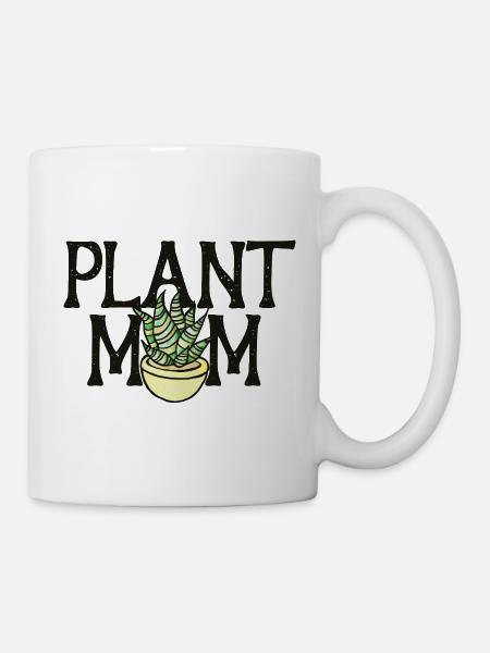 Plant Mom Bloom Pot - Tasse - Weiß