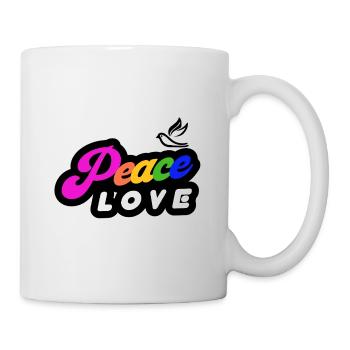 Peace Love Rainbow Retro - Mug - white - Right