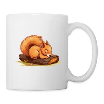 Eichhörnchen Süß Niedlich Baby Kinder Tier Cartoon - Tasse - Weiß - Rechts