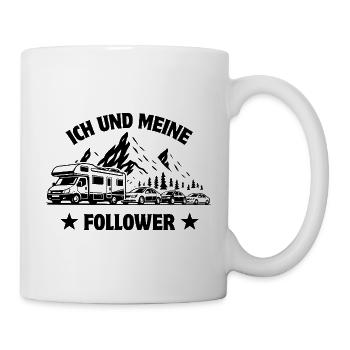 Moi et mes abonnés - Camping-car - Embouteillage - Mug blanc - blanc - Droite