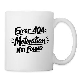 404 Motivation non trouvée | Chemise minimaliste - Mug blanc - blanc - Droite