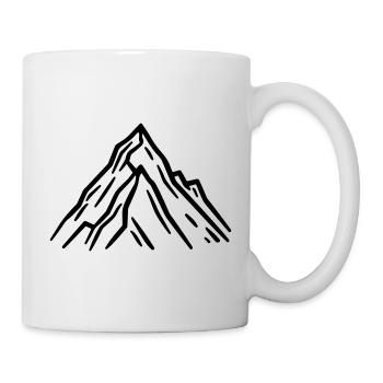 Berge Symbol Felsen - Tasse - Weiß - Rechts