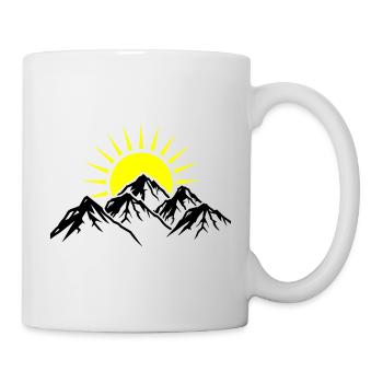 Mountains Sun Nature - Mug - white - Right