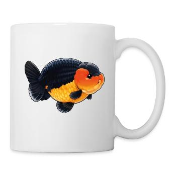 Black Orange Ranchu High Quality Goldfish - Mug - white - Right