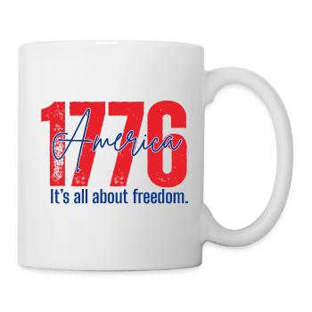 1776 Amerika Freiheit Design - Tasse - Weiß - Rechts