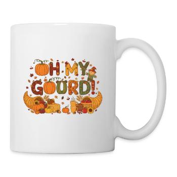 Oh My Gourd! Funny Autumn Pumpkin Design - Mug - white - Right