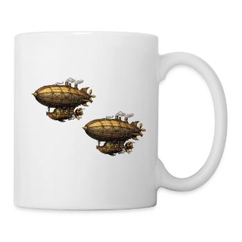 Steampunk Airships Zeppelin - Mug - white - Right