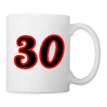 30. 30 YEARS. 30th ANNIVERSARY. 30 YEARS ANNIVERSARY. - Mug - white - Right