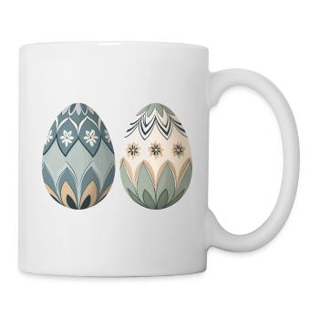 Pastel Floral Ornament Eggs - Mug - white - Right