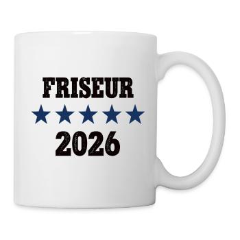 2026 Friseur Beruf Frisör Job Arbeit Ausbildung - Tasse - Weiß - Rechts