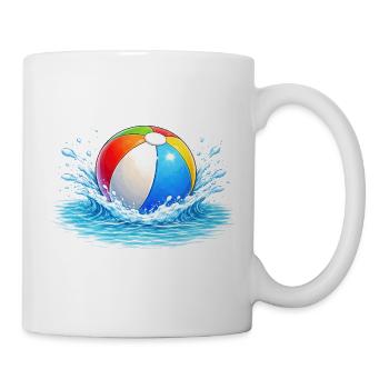 Water-polo coloré en mer - Mug blanc - blanc - Droite
