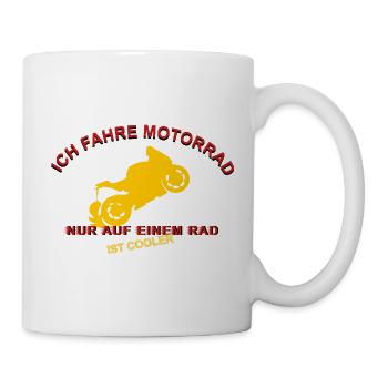 Conception de moto wheelie pour de vrais passionnés - Mug blanc - blanc - Droite