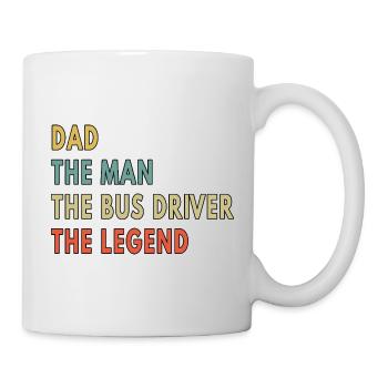 Cadeau de la fête des pères Légende du chauffeur de bus Papa Man - Mug blanc - blanc - Droite