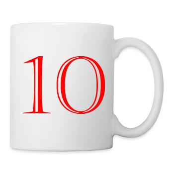 10. 10 YEARS. 10th ANNIVERSARY. 10 YEAR ANNIVERSARY. - Mug - white - Right