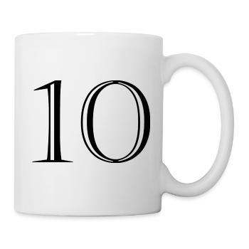 10. 10 YEARS. 10th ANNIVERSARY. 10 YEAR ANNIVERSARY. - Mug - white - Right