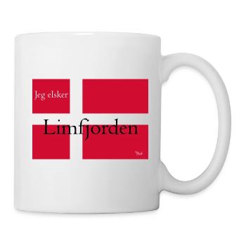 Drapeau danois : Jeg elsker Limfjorden - Mug blanc - blanc - Droite