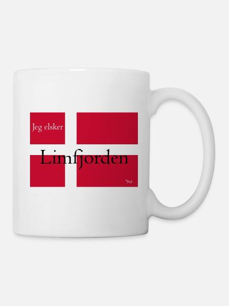 Drapeau danois : Jeg elsker Limfjorden - Mug blanc - blanc
