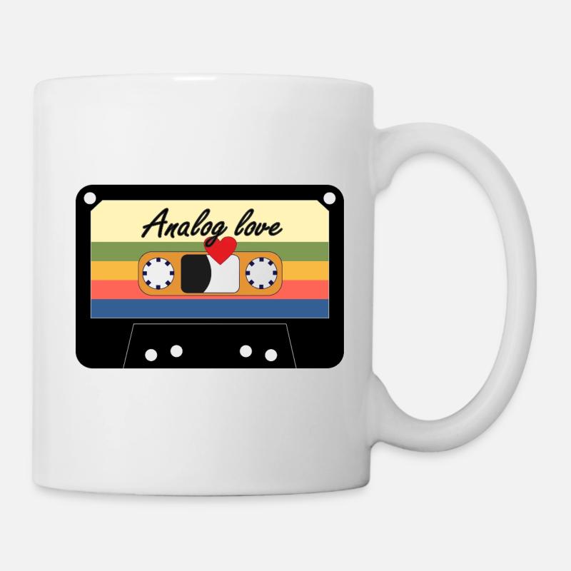 Analog Love Retro Kassette - Tasse - Weiß