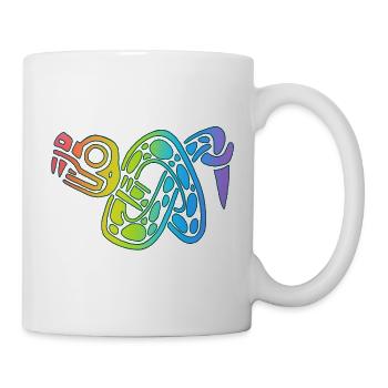 Noeud de serpent multicolore - Mug blanc - blanc - Droite