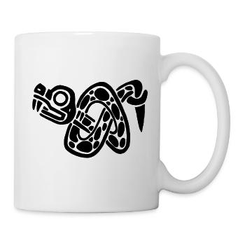 Noeud de serpent noir - Mug blanc - blanc - Droite