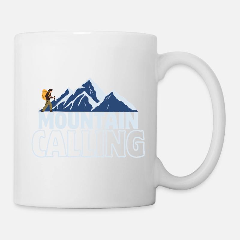 Bergruf Wandern - Tasse - Weiß